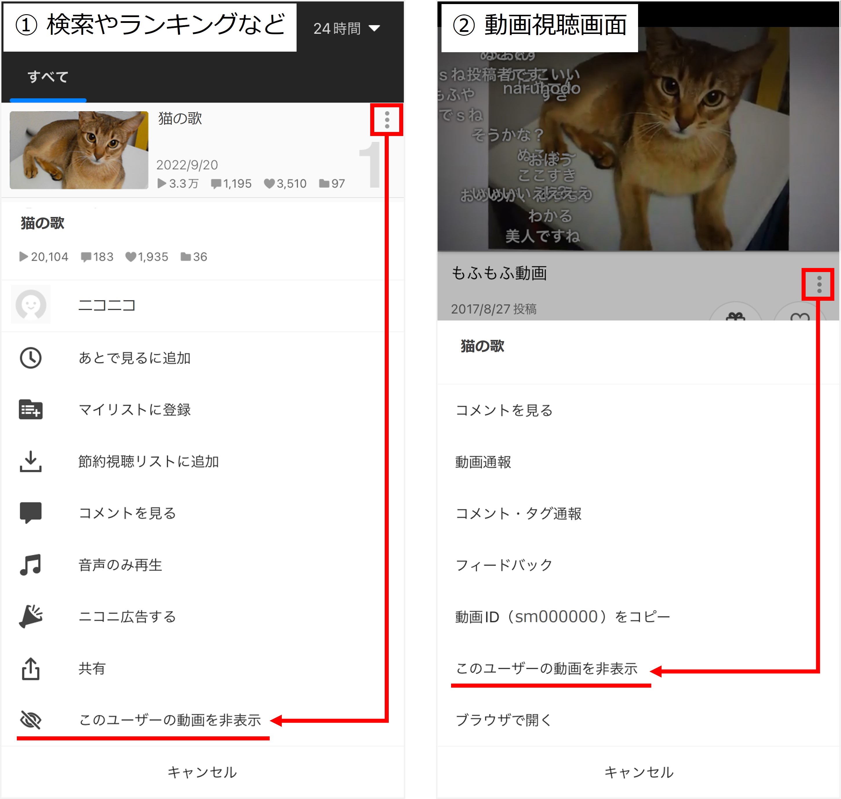 非表示にしたユーザー_非表示にする方法